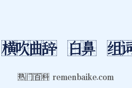 横吹曲辞·白鼻䯄组词是什么意思的图片